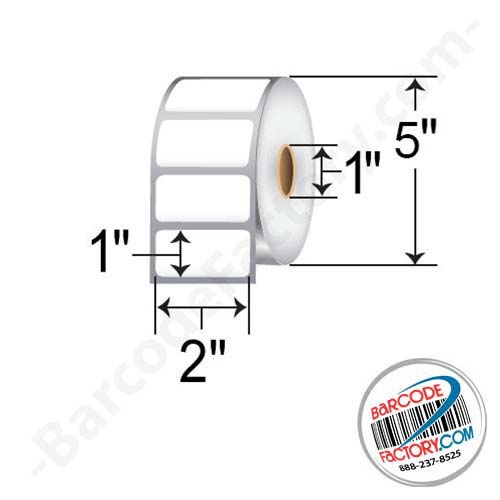 Barcodefactory 2x1  DT Label [Premium Top Coated, Perforated] RD-2-1-2500-1