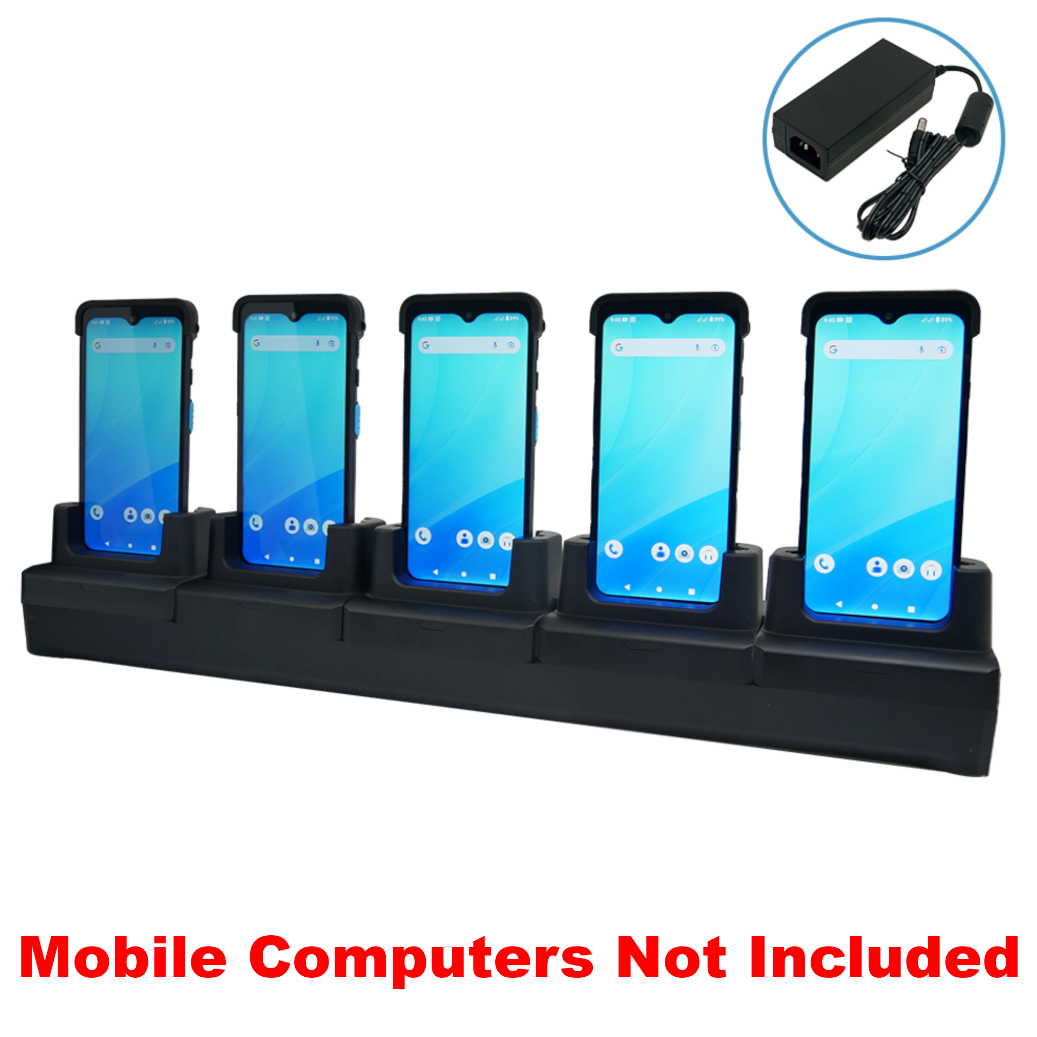 Unitech PA768 5-SLOT Charging and Ethernet Cradle w/ Power Supply 5000-900111G