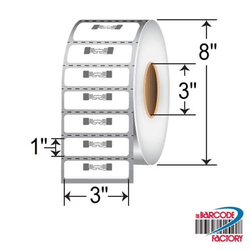 BarcodeFactory 3x1 RFID Label BSCR021611-11-1