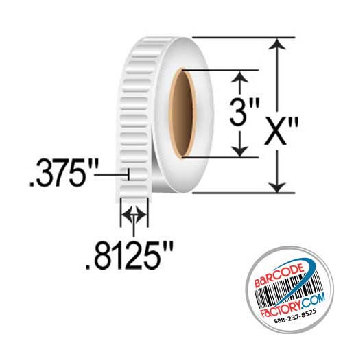 Barcodefactory 0.8125x0.375 Polyester TT Label [Silver] BAR-8125-375-2500-MSIL