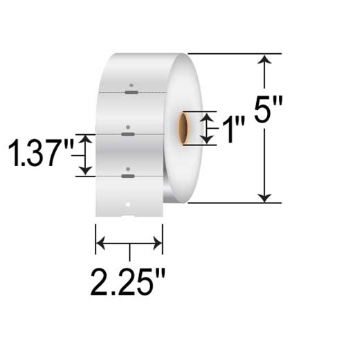 Barcodefactory 2.25x1.38  DT Label [Premium Top Coated, Perforated] L-SDG-22131P51