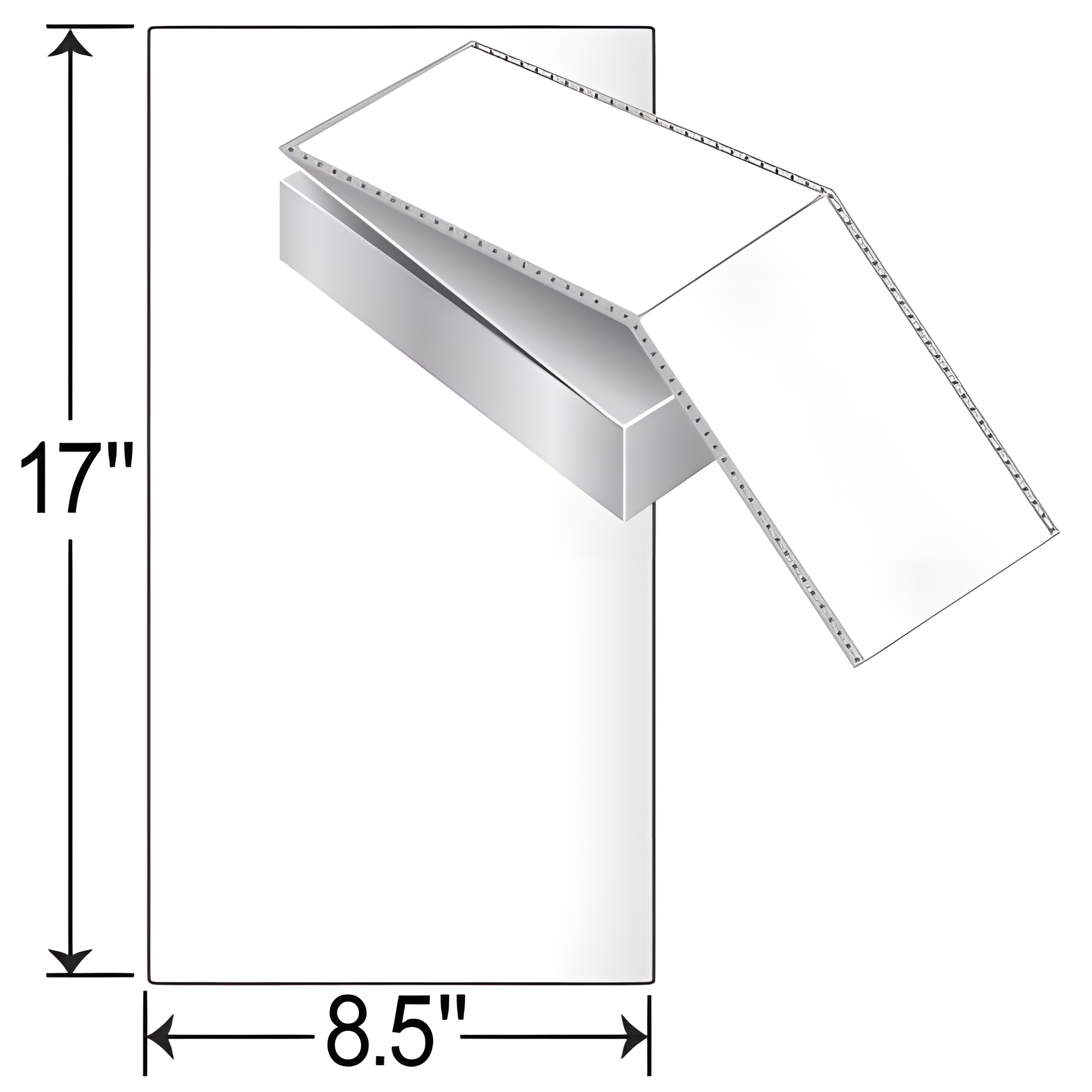 Barcodefactory 8.5x17 PolyKim/Kimdura Inkjet Label [Fanfold, Perforated] GD-L-EP-85171F