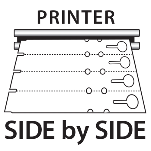 Barcodefactory 1x9 Polyethylene TT Label [Perforated, Wrap Tags, Key Hole, Lime] BAR-WP9X1P-LM