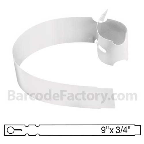 BarcodeFactory 9x0.75 Thermal White Tree Wrap Tags BAR-WP9X07-WH