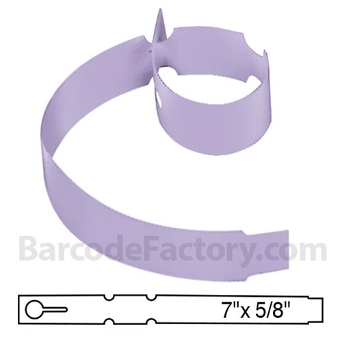BarcodeFactory 7x0.625 Thermal Lavender Tree Wrap Tags BAR-WP7X06-LA