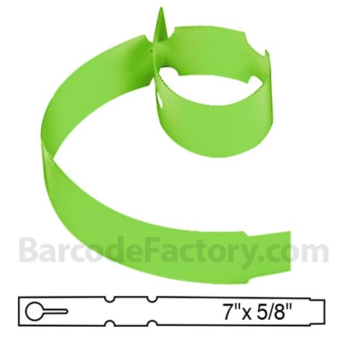 BarcodeFactory 7x0.625 Thermal Lime Tree Wrap Tags BAR-WP7X06-LM