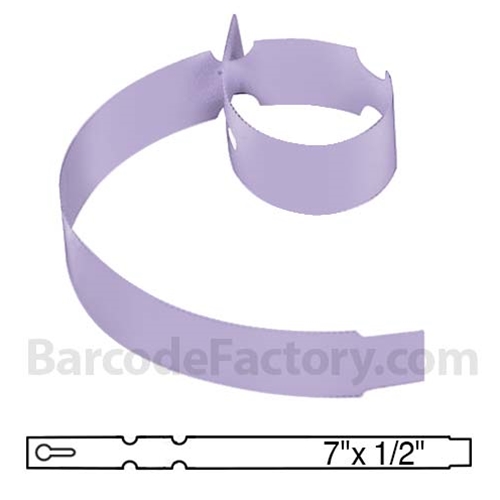 BarcodeFactory 7x0.5 Thermal Lavender Tree Wrap Tags Single Roll BAR-WP7X05-LA-EA