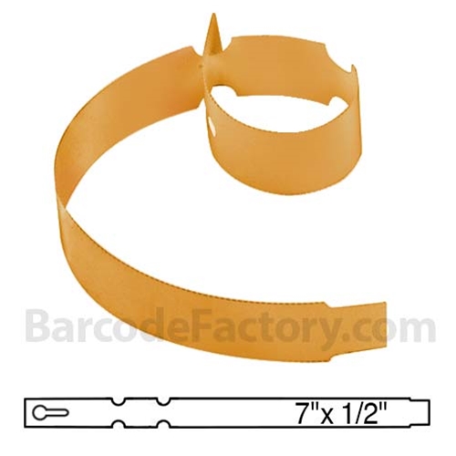 BarcodeFactory 7x0.5 Thermal Gold Tree Wrap Tags Single Roll BAR-WP7X05-GO-EA