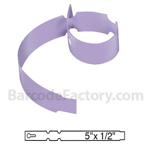 BarcodeFactory 5x0.5 Thermal Lavender Tree Wrap Tags BAR-WP5X05-LA