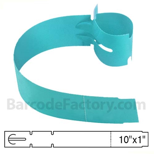 BarcodeFactory 10x1 Thermal Blue Tree Wrap Tags BAR-EP10X1X4P-BL-EA