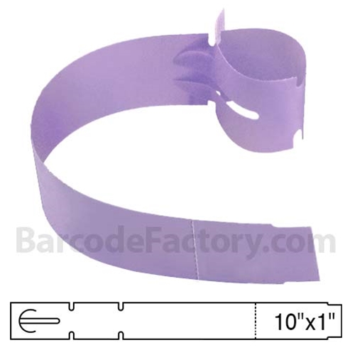 BarcodeFactory 10x1 Thermal Lavender Tree Wrap Tags BAR-EPT10X1X4P-LA-EA