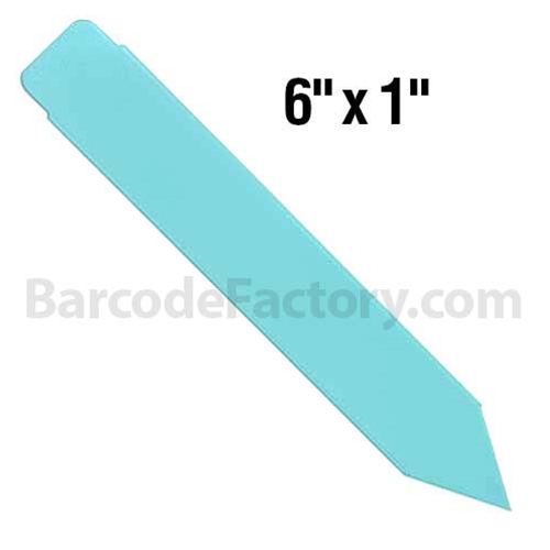 BarcodeFactory 6x1 Thermal Pot Stakes BAR-SS6X1-BL