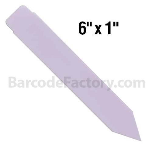 BarcodeFactory 6x1 Thermal Pot Stakes Single Roll BAR-SS6X1-LA-EA