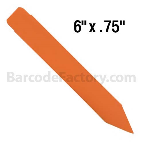 BarcodeFactory 6x0.75 Thermal Pot Stakes BAR-SS6X07-OR