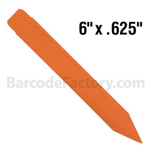 BarcodeFactory 6x0.625 Thermal Pot Stakes BAR-SS6X06-OR