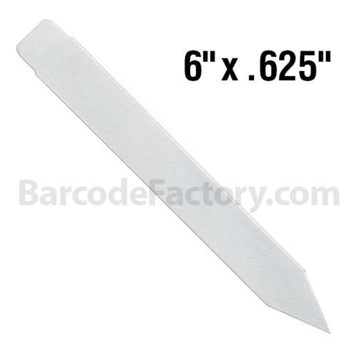 BarcodeFactory 6x0.625 Thermal Pot Stakes BAR-SS6X06-WH