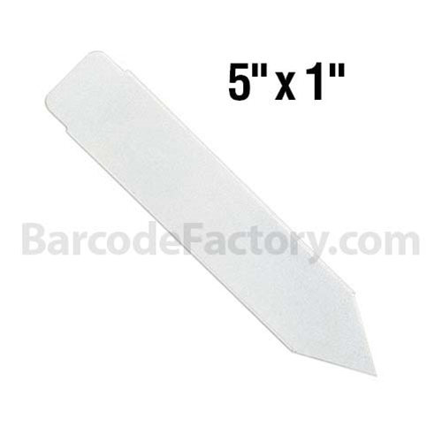 BarcodeFactory 5x1 Thermal Pot Stakes BAR-SS5X1-WH