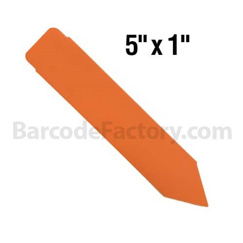 BarcodeFactory 5x1 Thermal Pot Stakes BAR-SS5X1-OR