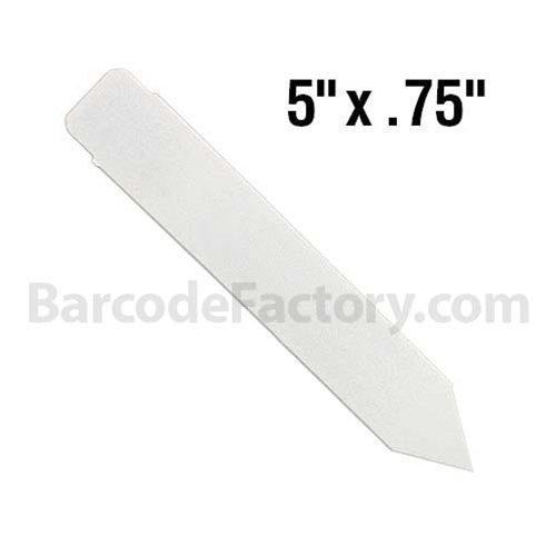 BarcodeFactory 5x0.75 Thermal Pot Stakes Single Roll BAR-SS5X07-WH-EA