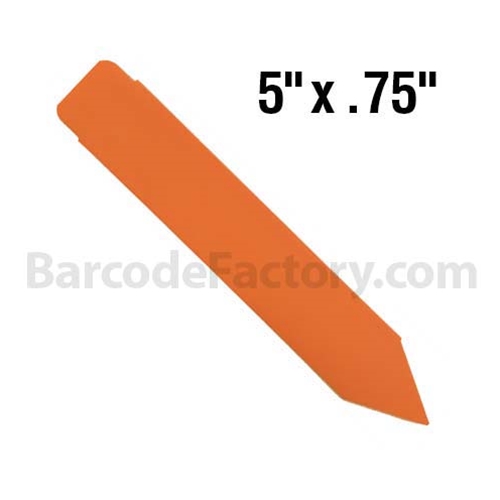 Barcodefactory 5x0.75 Polystyrene TT Tag [Orange] BAR-SS5X07-OR-EA