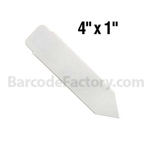 BarcodeFactory 4x1 Thermal Pot Stakes BAR-SS4X1-WH