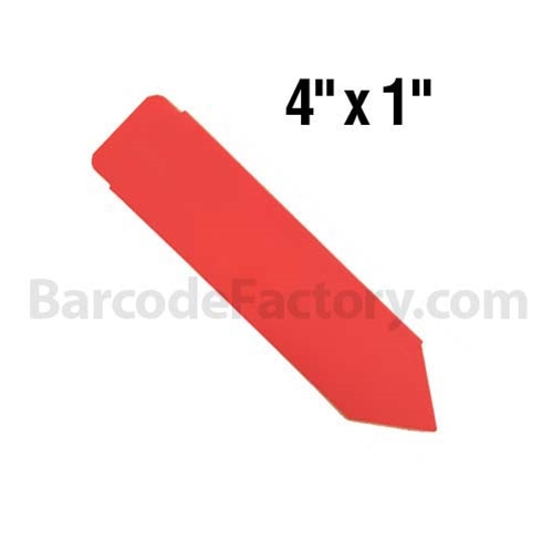 BarcodeFactory 4x1 Thermal Pot Stakes Single Roll BAR-SS4X1-RD-EA