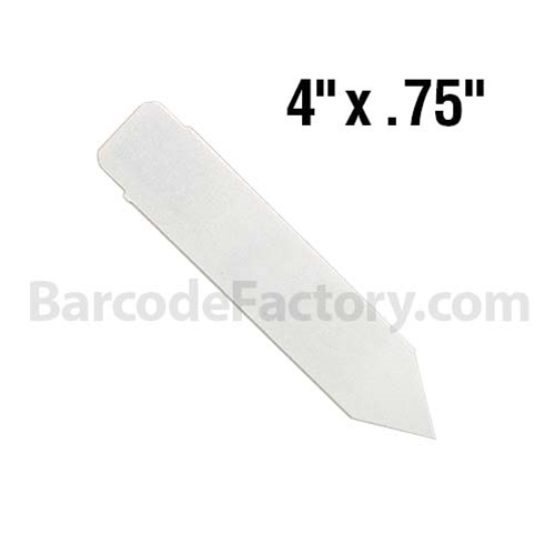 BarcodeFactory 4x0.75 Thermal Pot Stakes Single Roll BAR-SS4X07-WH-EA