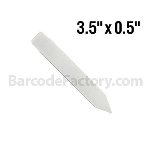 BarcodeFactory 3.5x0.5 Thermal Pot Stakes Single Roll BAR-SS35X05-WH-EA