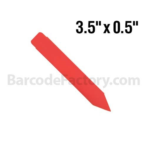 BarcodeFactory 3.5x0.5 Thermal Pot Stakes Single Roll BAR-SS35X05-RD-EA