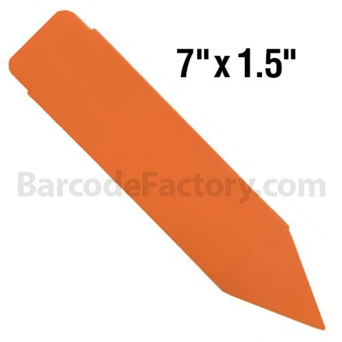 BarcodeFactory 7x1.5 Thermal Pot Stakes BAR-SS7X15-OR