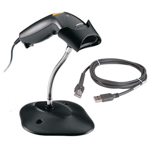 Zebra LS1203-CR10007R Barcode Scanner USB inkl Ständer/Halter 