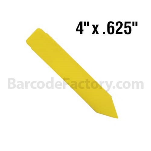 BarcodeFactory 4x0.625 Thermal Pot Stakes BAR-SP4X06-YE