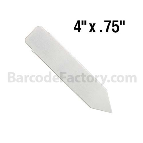 BarcodeFactory 4x0.75 Thermal Pot Stakes BAR-SX4X07-WH