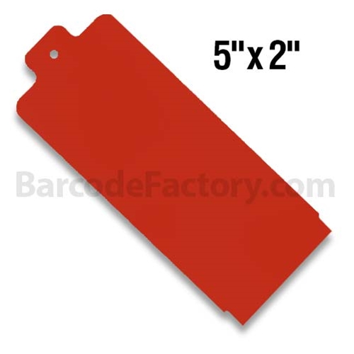 BarcodeFactory 5x2 Thermal Hang Tag BAR-HP5X2-RD