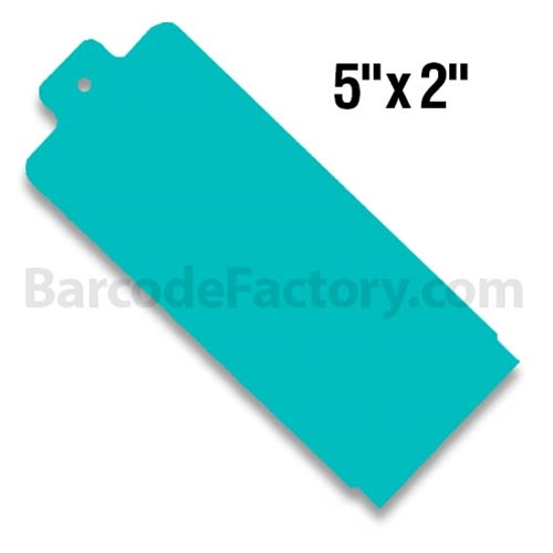 BarcodeFactory 5x2 Thermal Hang Tag Single Roll BAR-HP5X2-BL-EA