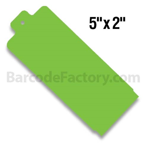 BarcodeFactory 5x2 Thermal Hang Tag Single Roll BAR-HP5X2-LM-EA