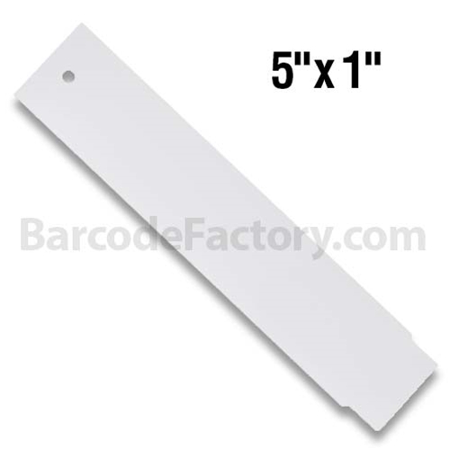 BarcodeFactory 5x1 Thermal Hang Tag Single Roll BAR-HP5X1-WH-EA