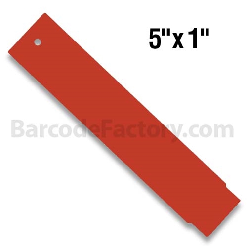 BarcodeFactory 5x1 Thermal Hang Tag Single Roll BAR-HP5X1-RD-EA