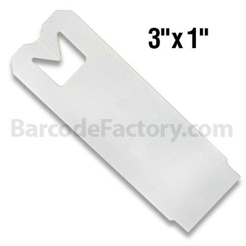 BarcodeFactory 3x1 Thermal Hang Tag Single Roll BAR-HS3X1-WH-EA
