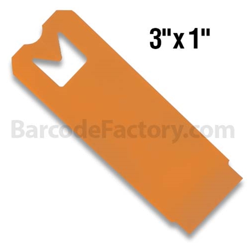 BarcodeFactory 3x1 Thermal Hang Tags Single Roll BAR-HS3X1-OR-EA