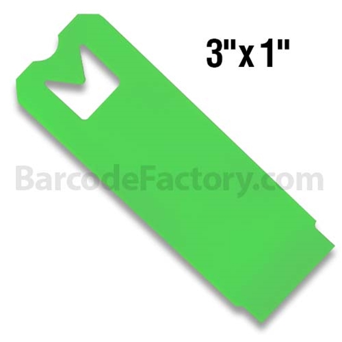 BarcodeFactory 3x1 Thermal Hang Tags Single Roll BAR-HS3X1-LM-EA