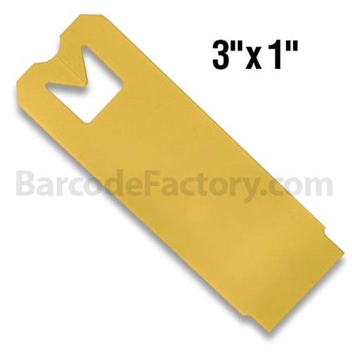 BarcodeFactory 3x1 Thermal Hang Tags BAR-HS3X1-GO