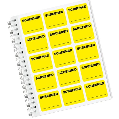 Threshold Screening Identification Stickers V053ST-SK-45-L-B-NODATE