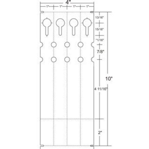 Zebra 1x10 Thermal Transfer Tree Wrap Tag 69531