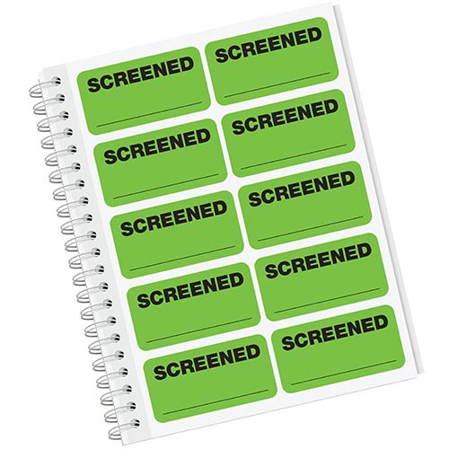 Threshold Screening Identification Stickers V052ST-SK-L-B-NODATE