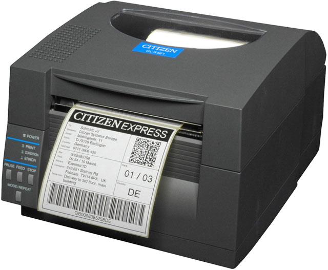 Citizen Systems CL-S531 DT Printer [300dpi, Ethernet, Cutter] CL-S531-E-GRY