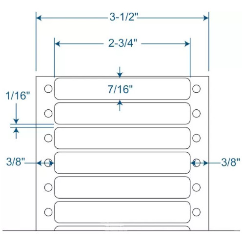 BarcodeFactory 2.75" x 0.4375" Pinfeed EDP Label 900-D-275-7-1