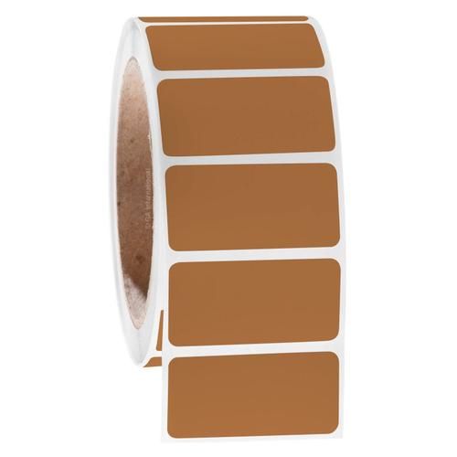 LabTAG 2" x 1" TT Brown Metal Rack Labels AWB-28C3-1BR