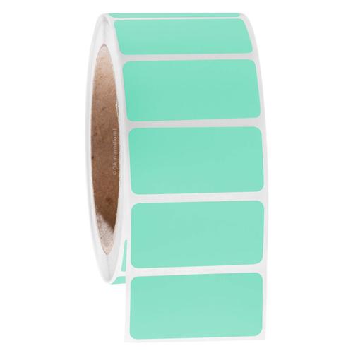 LabTAG 2" x 1" TT Green Metal Rack Labels AWB-28C3-1MT
