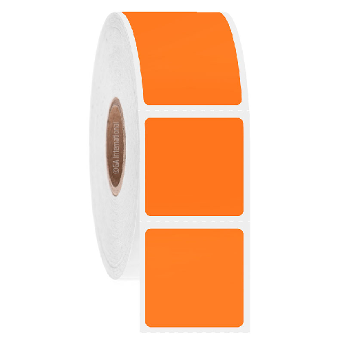 LabTAG 1" x 1" TT Orange Metal Rack Labels AWB-29C1-2OR